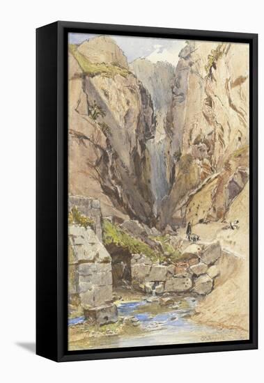 The Castalian Spring, Delphi, C.1895-John Fulleylove-Framed Stretched Canvas