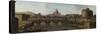 The Castel St.Angelo, Rome, with the Ponte St. Angelo-Canaletto-Stretched Canvas