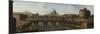 The Castel St.Angelo, Rome, with the Ponte St. Angelo-Canaletto-Mounted Giclee Print