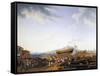 The Castellammare Di Stabia Shipyard-Jacob Philipp Hackert-Framed Stretched Canvas