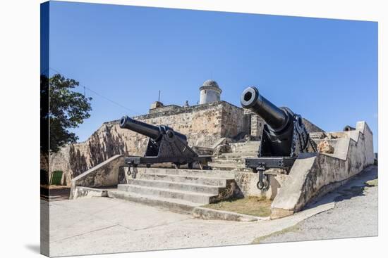 The Castillo de Jagua fort, erected in 1742 by King Philip V of Spain, near Cienfuegos, Cuba, West -Michael Nolan-Stretched Canvas