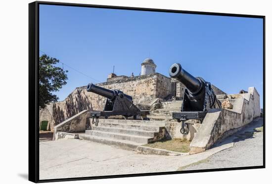 The Castillo de Jagua fort, erected in 1742 by King Philip V of Spain, near Cienfuegos, Cuba, West -Michael Nolan-Framed Stretched Canvas