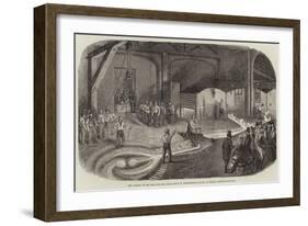 The Casting of the Bell for the Great Clock of Westminster Palace, at Norton, Stockton-On-Tees-null-Framed Giclee Print