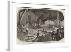 The Casting of the Bell for the Great Clock of Westminster Palace, at Norton, Stockton-On-Tees-null-Framed Giclee Print