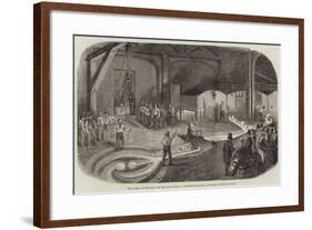 The Casting of the Bell for the Great Clock of Westminster Palace, at Norton, Stockton-On-Tees-null-Framed Giclee Print