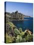 The Castle and Coastline, Aci Castello, Sicily, Italy, Mediterranean, Europe-Stuart Black-Stretched Canvas