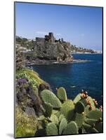 The Castle and Coastline, Aci Castello, Sicily, Italy, Mediterranean, Europe-Stuart Black-Mounted Photographic Print