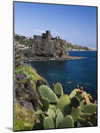 The Castle and Coastline, Aci Castello, Sicily, Italy, Mediterranean, Europe-Stuart Black-Mounted Photographic Print