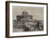 The Castle and the Bridge of St Angelo, Rome-Richard Principal Leitch-Framed Giclee Print