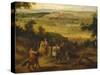 The Castle and Village of Versailles-F. Muller-Stretched Canvas