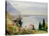 The Castle at Chillon-John William Inchbold-Stretched Canvas