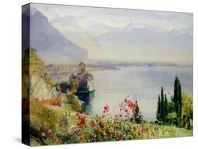 The Castle at Chillon-John William Inchbold-Stretched Canvas