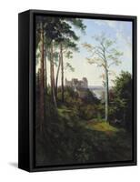 The Castle Colditz, 1828-Ernst Ferdinand Oehme-Framed Stretched Canvas