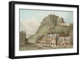 The Castle from the Grassmarket - Edinburgh-English School-Framed Giclee Print