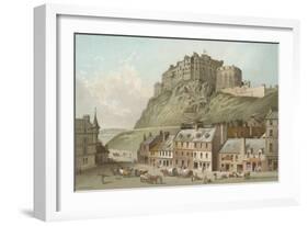 The Castle from the Grassmarket - Edinburgh-English School-Framed Giclee Print