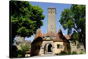 The Castle Gate (Burg Tor) in the Walls of Rothenburg Ob Der Tauber, Romantic Road, Franconia-Robert Harding-Stretched Canvas