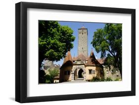 The Castle Gate (Burg Tor) in the Walls of Rothenburg Ob Der Tauber, Romantic Road, Franconia-Robert Harding-Framed Photographic Print