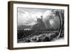 The Castle of Beaucaire and a Bridge of Boats over the Rhone, France, 1824-William Bernard Cooke-Framed Giclee Print