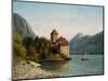 The Castle of Chillon, Evening, C.1872-Gustave Courbet-Mounted Giclee Print