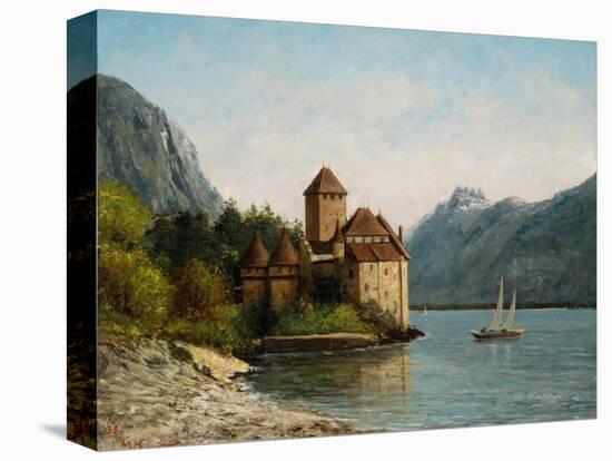 The Castle of Chillon, Evening, C.1872-Gustave Courbet-Stretched Canvas