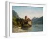 The Castle of Chillon, Evening, C.1872-Gustave Courbet-Framed Giclee Print