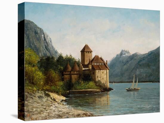 The Castle of Chillon, Evening, C.1872-Gustave Courbet-Stretched Canvas