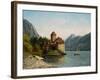 The Castle of Chillon, Evening, C.1872-Gustave Courbet-Framed Giclee Print