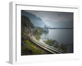 The Castle of Chillon, on Lake Geneva, Montreux, Canton Vaud, Switzerland, Europe-Angelo Cavalli-Framed Photographic Print