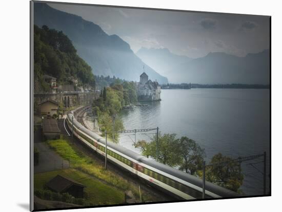 The Castle of Chillon, on Lake Geneva, Montreux, Canton Vaud, Switzerland, Europe-Angelo Cavalli-Mounted Photographic Print