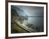 The Castle of Chillon, on Lake Geneva, Montreux, Canton Vaud, Switzerland, Europe-Angelo Cavalli-Framed Photographic Print