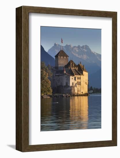 The Castle of Chillon, on Lake Geneva, Montreux, Canton Vaud, Switzerland, Europe-Angelo Cavalli-Framed Photographic Print