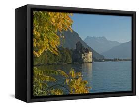 The Castle of Chillon, on Lake Geneva, Montreux, Canton Vaud, Switzerland, Europe-Angelo Cavalli-Framed Stretched Canvas