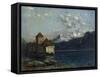 The Castle of Chillon-Gustave Courbet-Framed Stretched Canvas