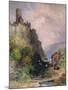 The Castle of Katz on the Rhine-William Callow-Mounted Giclee Print