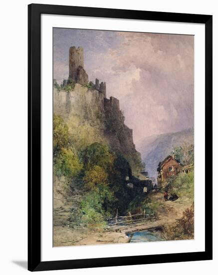 The Castle of Katz on the Rhine-William Callow-Framed Giclee Print