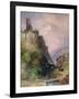 The Castle of Katz on the Rhine-William Callow-Framed Giclee Print