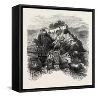 The Castle of Lourdes, the Pyrenees, France, 19th Century-null-Framed Stretched Canvas