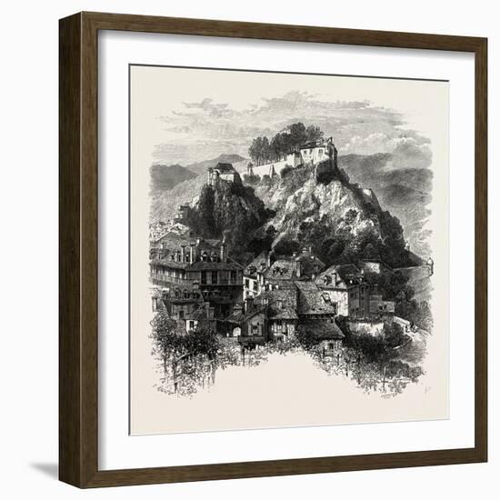 The Castle of Lourdes, the Pyrenees, France, 19th Century-null-Framed Giclee Print