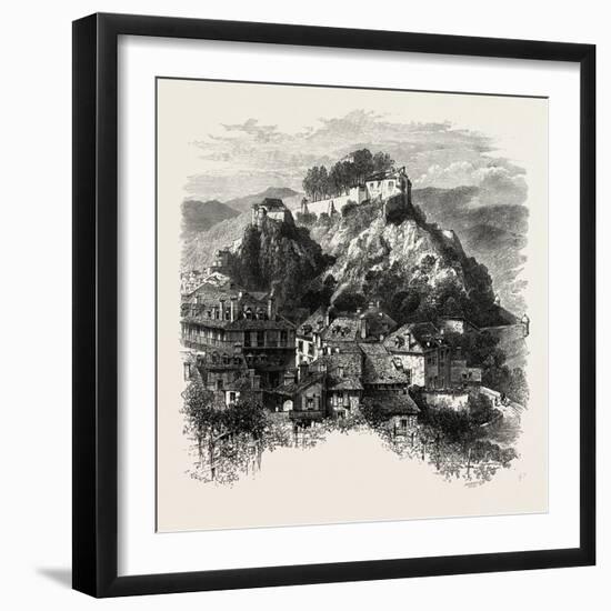 The Castle of Lourdes, the Pyrenees, France, 19th Century-null-Framed Giclee Print