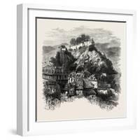 The Castle of Lourdes, the Pyrenees, France, 19th Century-null-Framed Giclee Print