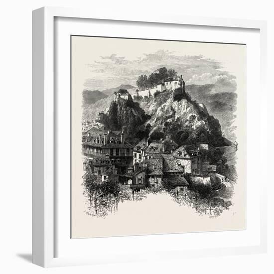 The Castle of Lourdes, the Pyrenees, France, 19th Century-null-Framed Giclee Print