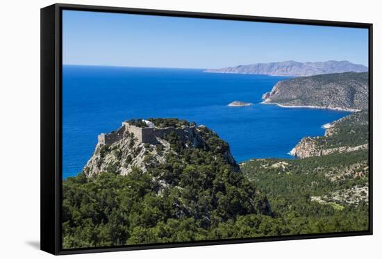The Castle of Monolithos, Rhodes, Dodecanese Islands, Greek Islands, Greece-Michael Runkel-Framed Stretched Canvas