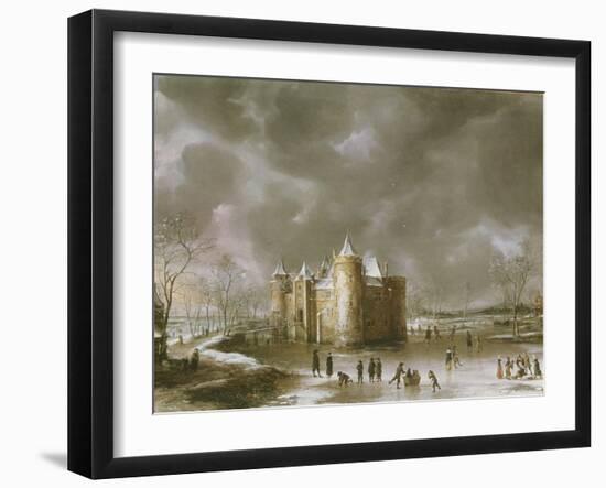 The Castle of Muiden in Winter-Jan Brueghel the Elder-Framed Giclee Print