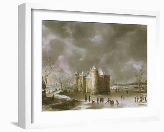 The Castle of Muiden in Winter-Jan Brueghel the Elder-Framed Giclee Print