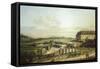 The Castle of Schlosshof Seen from North-Bernardo Bellotto-Framed Stretched Canvas