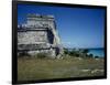 The Castle of Tulum, Side View Overlooking the Caribbean Sea, Yucatan-null-Framed Giclee Print