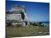 The Castle of Tulum, Side View Overlooking the Caribbean Sea, Yucatan-null-Stretched Canvas