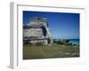 The Castle of Tulum, Side View Overlooking the Caribbean Sea, Yucatan-null-Framed Giclee Print