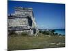 The Castle of Tulum, Side View Overlooking the Caribbean Sea, Yucatan-null-Mounted Giclee Print