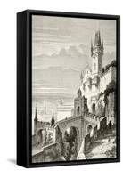 The Castle of Veste Coburg in Coburg, Germany in the 19th Century-null-Framed Stretched Canvas